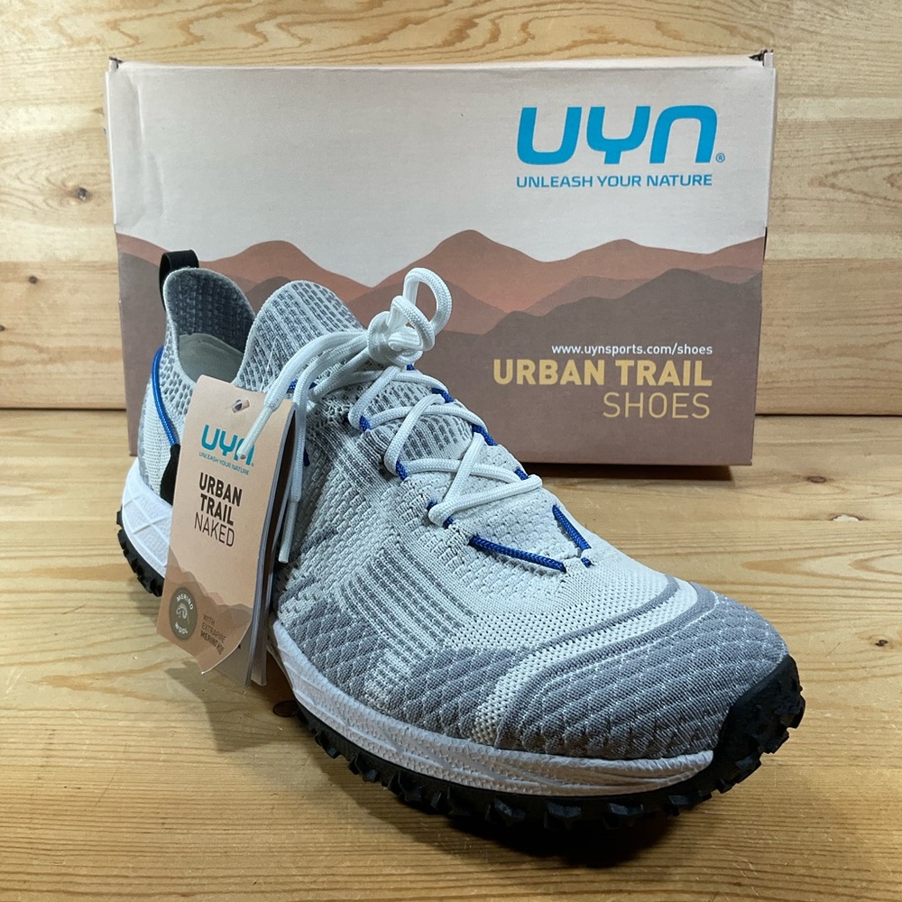 NIB UYN Urban Trail Naked Shoes Men’s 12.5  EU 45 White Grey Wool Knit Y100220